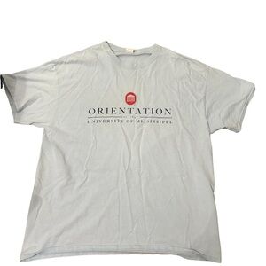 University of Mississippi Orientation Shirt Light Blue Size XL